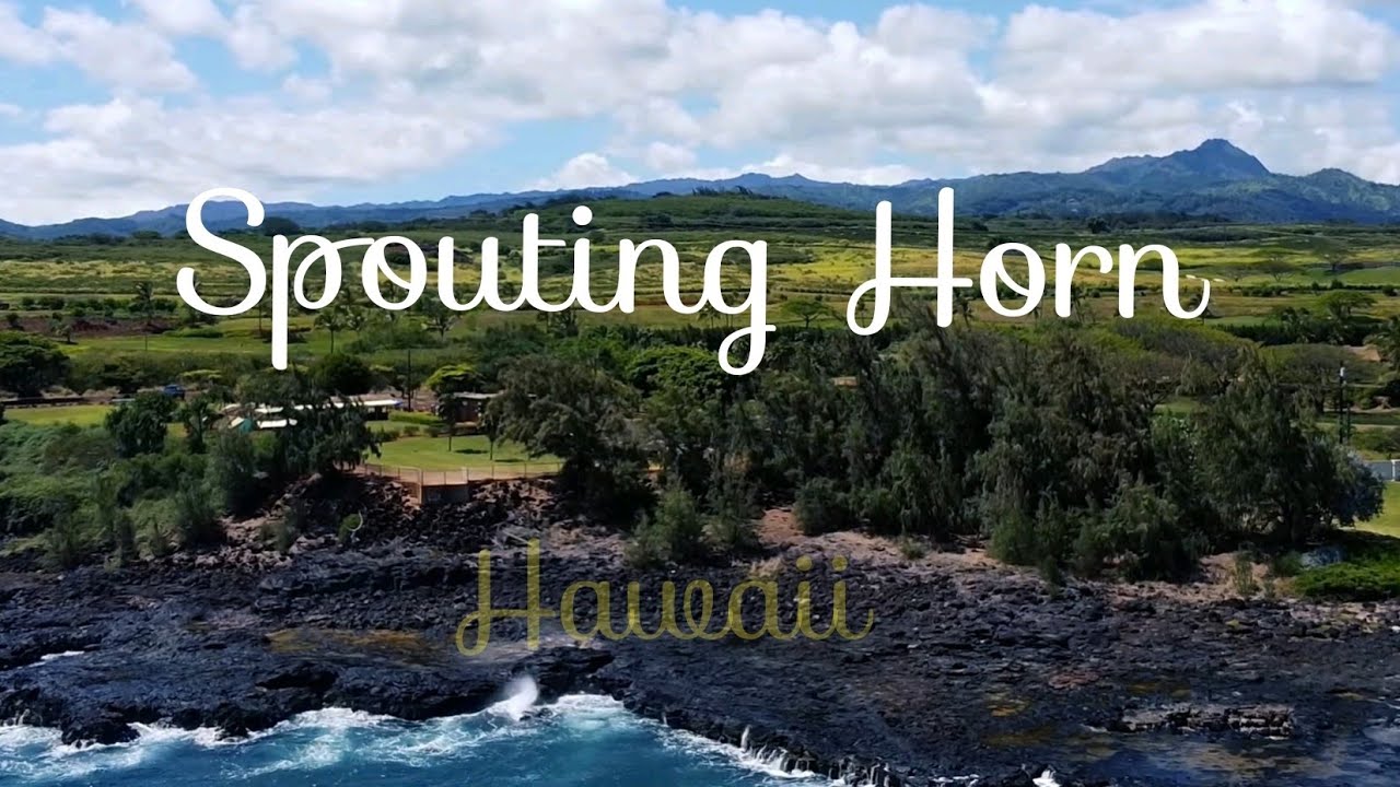Spouting horn park, poipu, kauai, Hawaii. ( dji mavic mini)[canon m50]