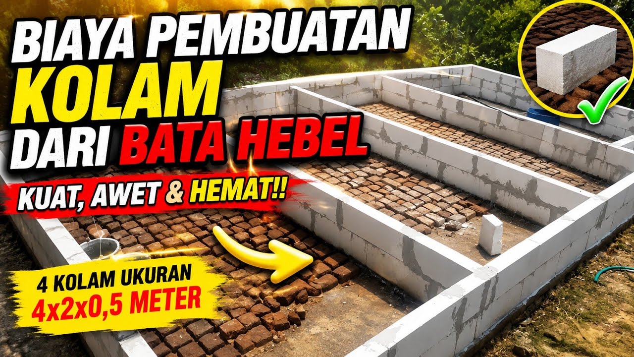 BIAYA PEMBUATAN KOLAM DARI BATA HEBEL By:@VJ HASBY🔺
