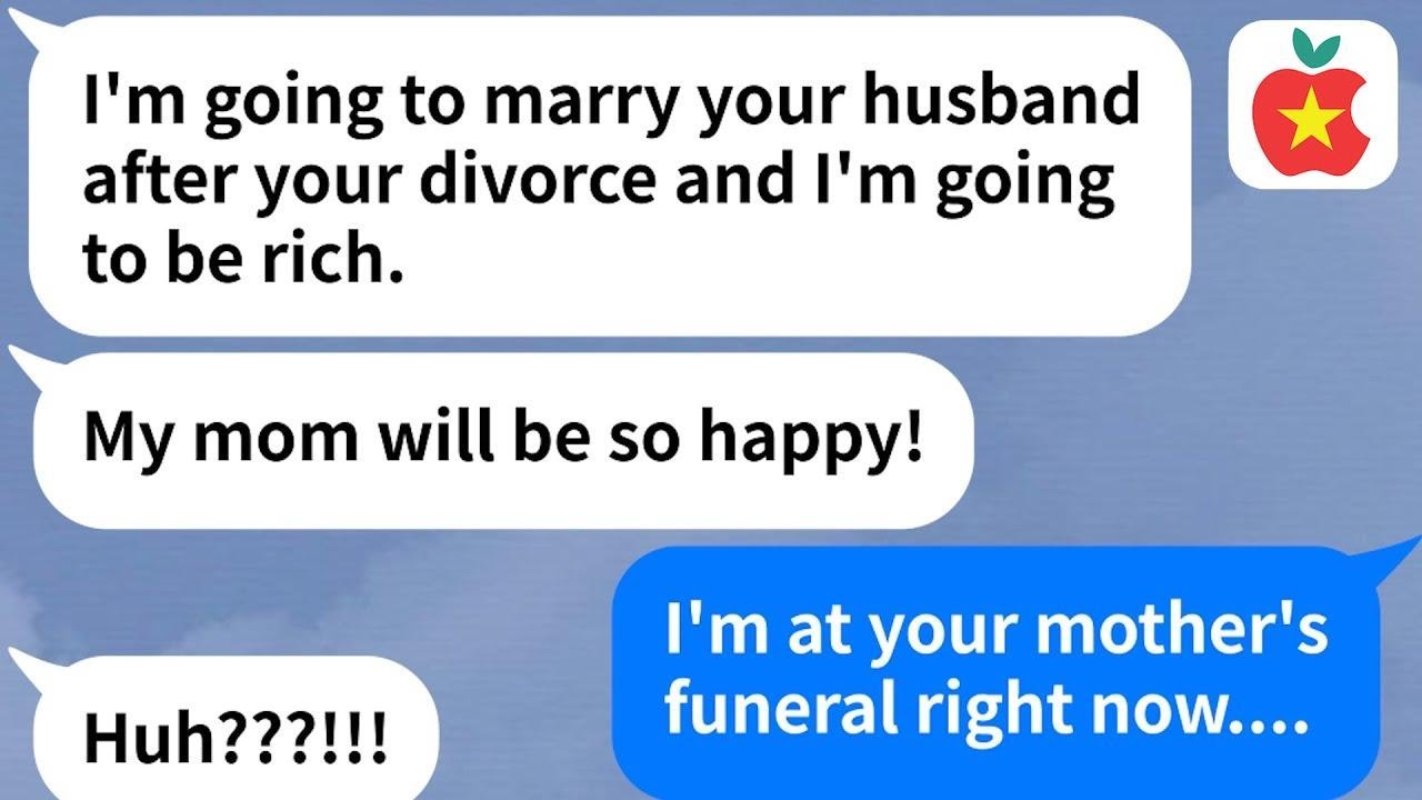 【Apple】Gold digger doesn't realize her own mother died while she's on a getaway with my husband