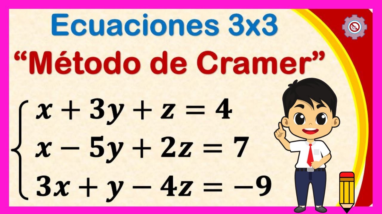 ✅ Sistema de Ecuaciones Lineales 3x3 [ Método de Cramer ] - Ejemplos Resueltos #1