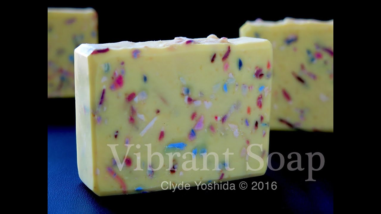 Making and Cutting Lemon Confetti Cold Process Soap