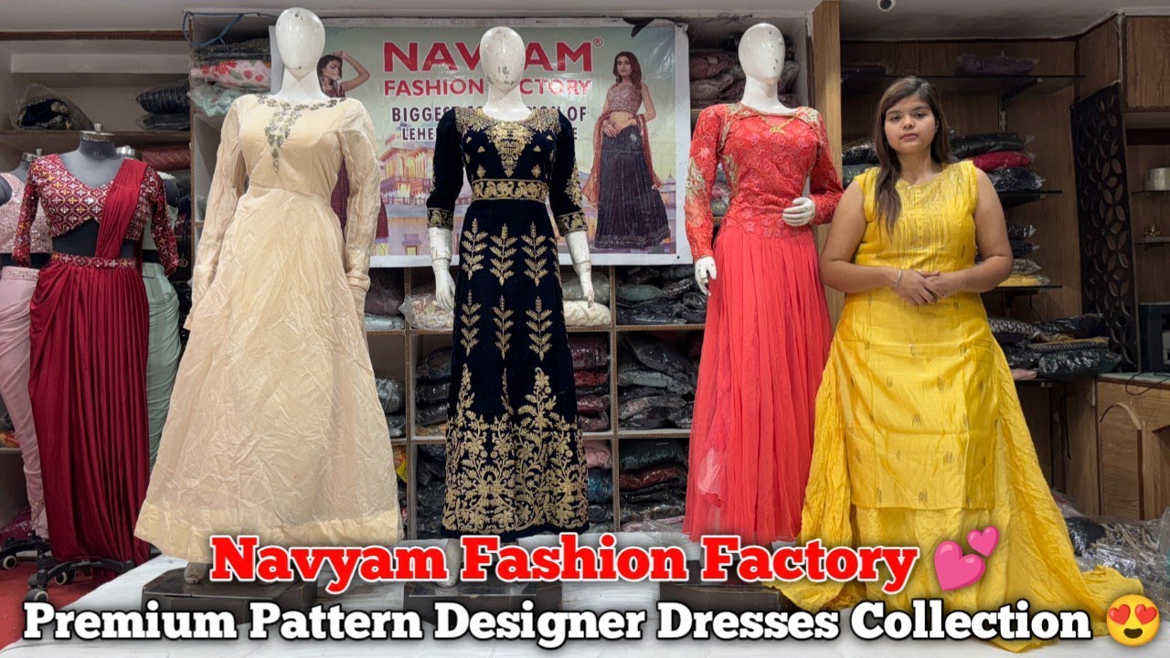 Navyam Fashion Factory ! Latest Designer Pattern Gown + Croptop Collection 🥰 ! Buy 1 Get 1 Free 😍