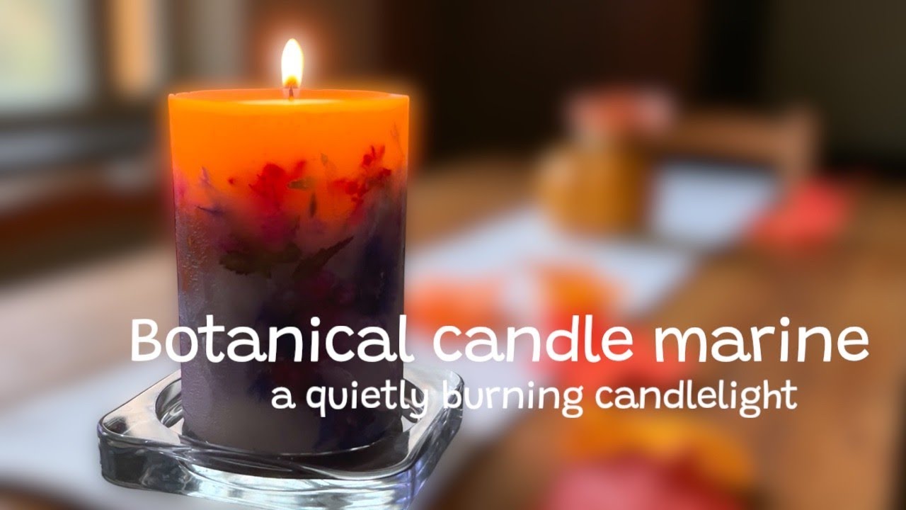 Botanical candle marine | Candle Making | Lovely Handmade Gift Idea