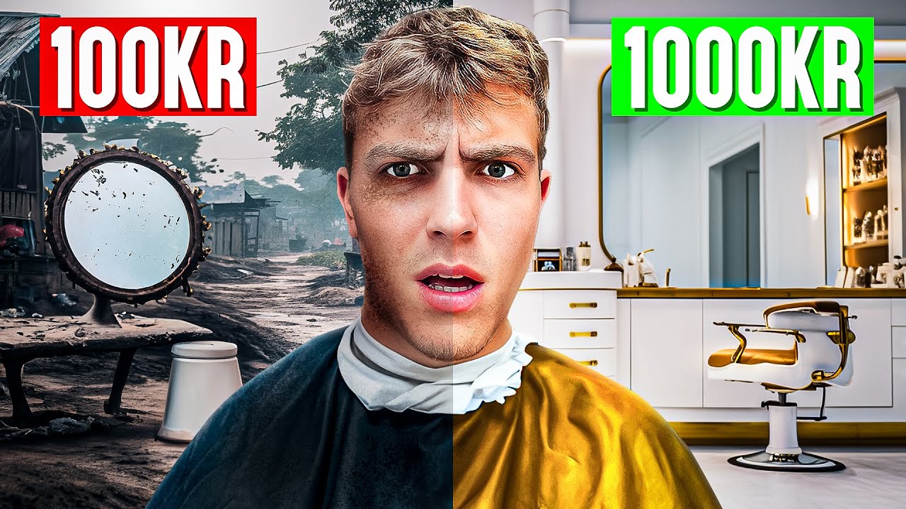 100 kr vs 1000 kr Frisør