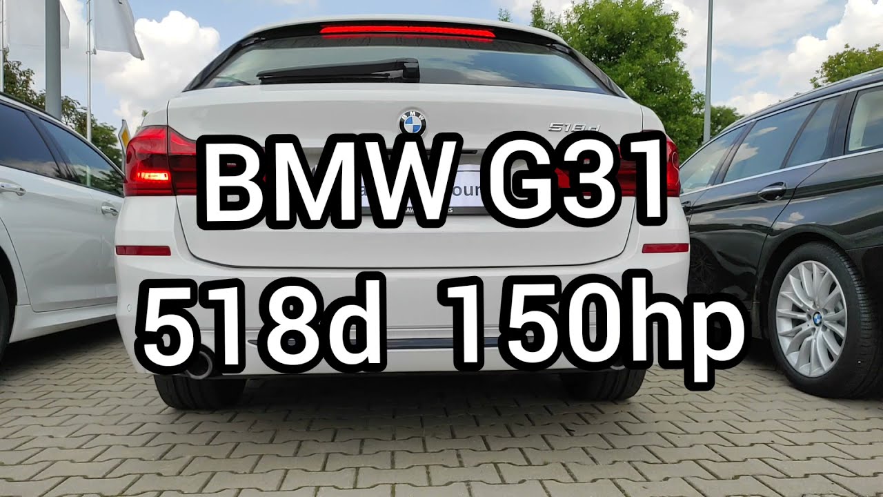 BMW G31 518d touring 150hp 2018 exhaust sound