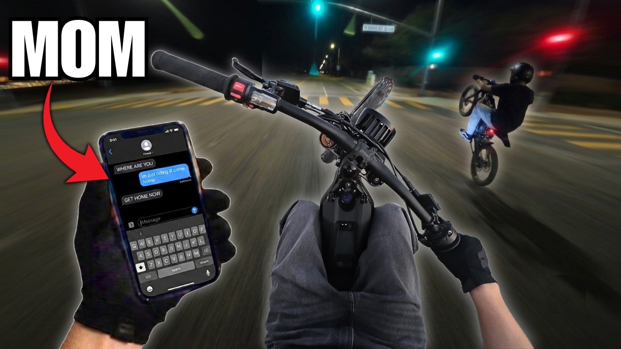 We Snuck Out on Our E-Bikes at 2AM... (CAUGHT)
