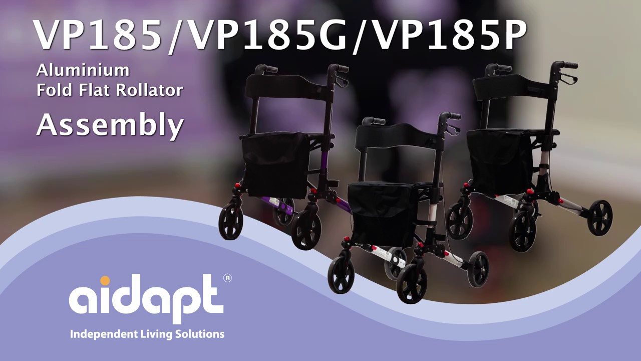 Aidapt Aluminium Fold Flat Rollator - VP185/VP185G/VP185P