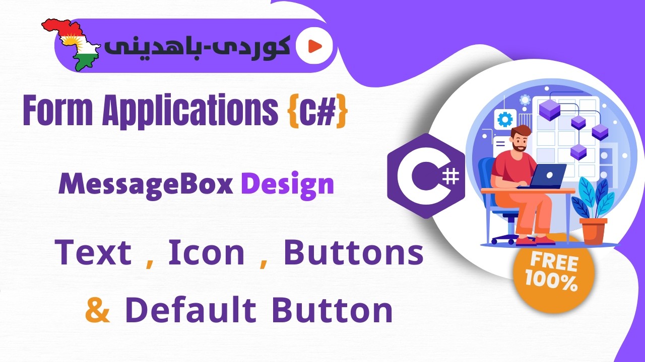 2.1 MessageBox :Text, Icon, Buttons & Default Button | دیزاینکرنا MessageBox: نڤیسین، ئایکۆن و دوگمە