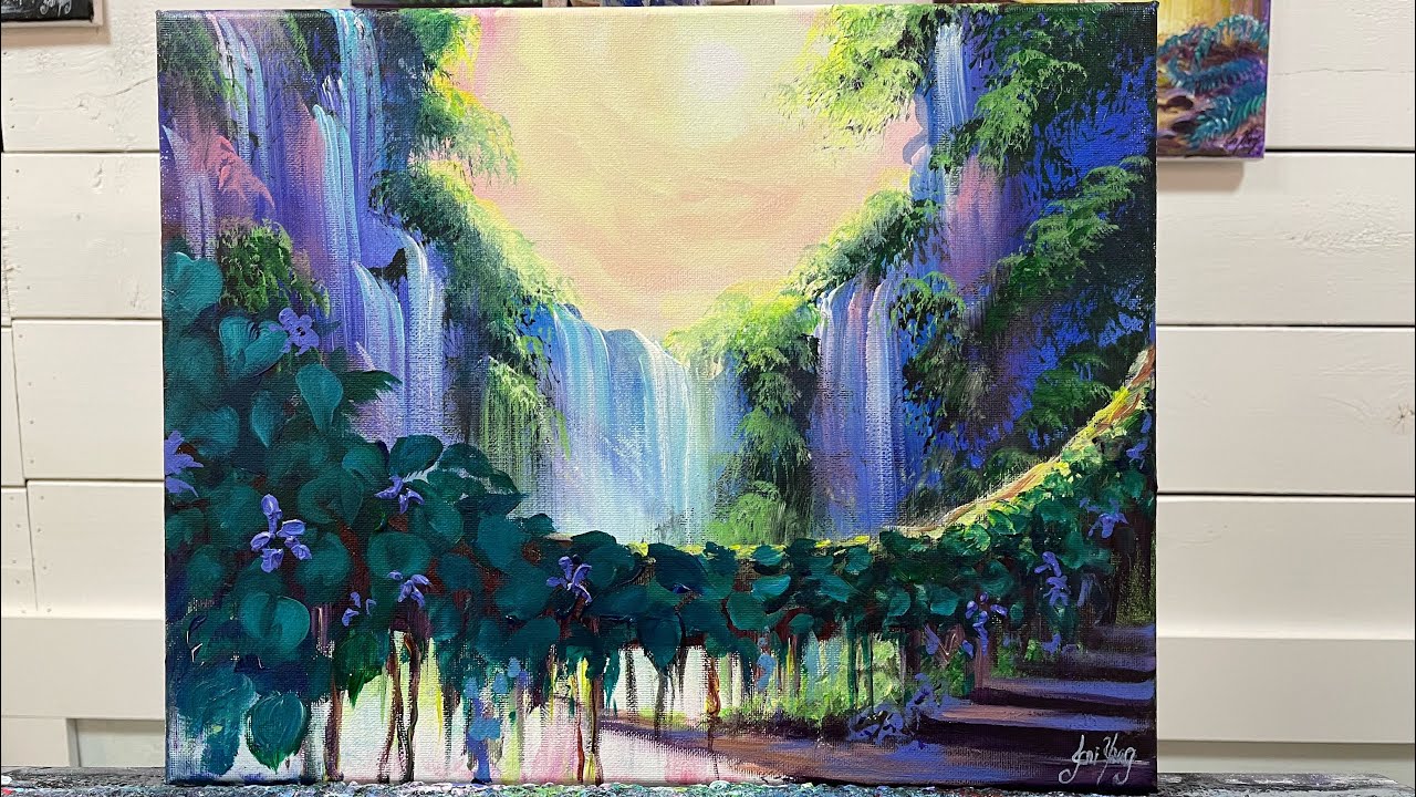 How To Paint “By The Fallen Tree” acrylic painting tutorial