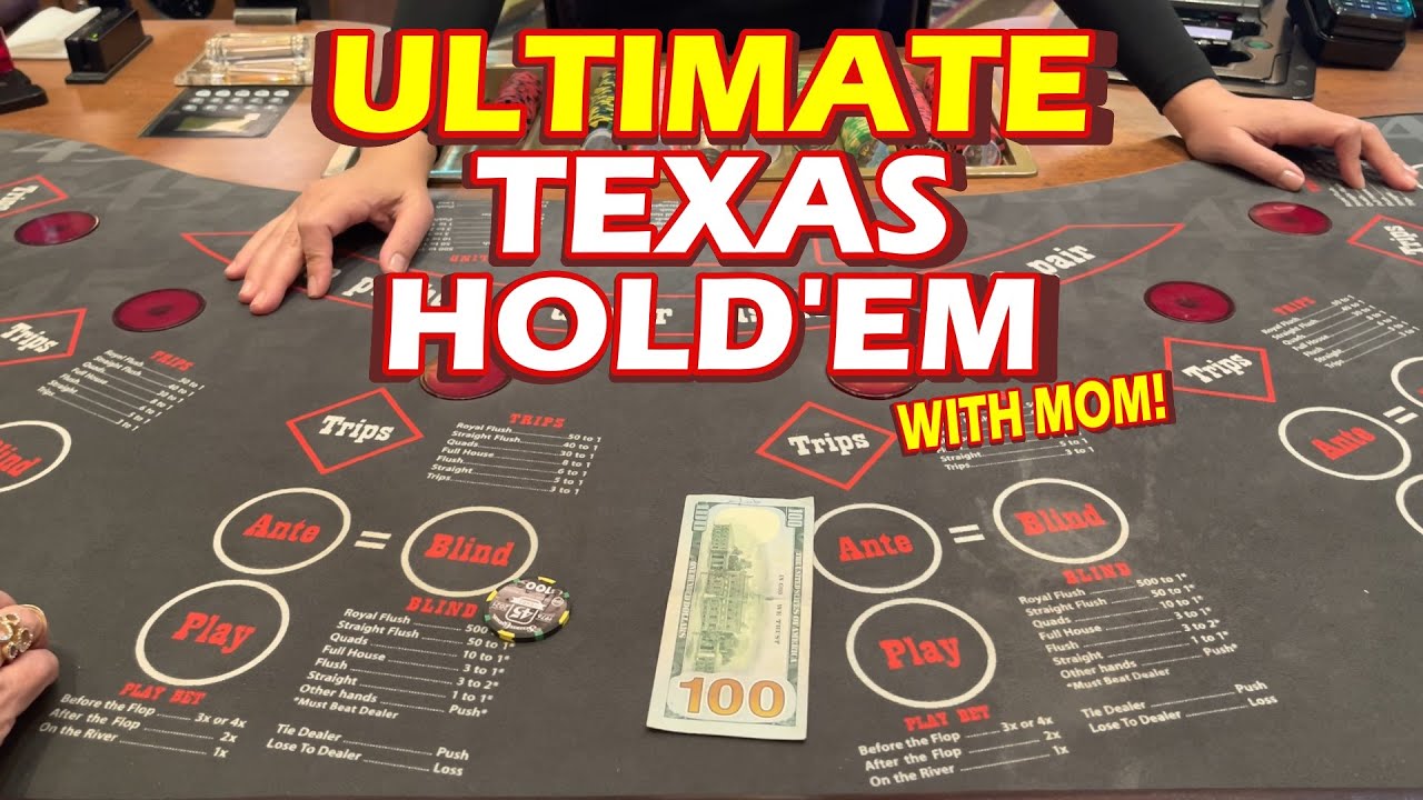 Я ИГРАЮ В ULTIMATE TEXAS HOLDEM! (С мамой!!)