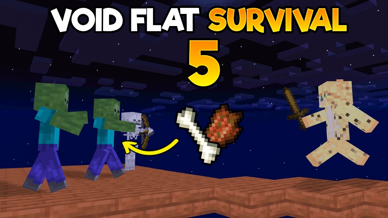 Can I Survive Void Flat Minecraft? [5] - Let's Grind Some Mobs!
