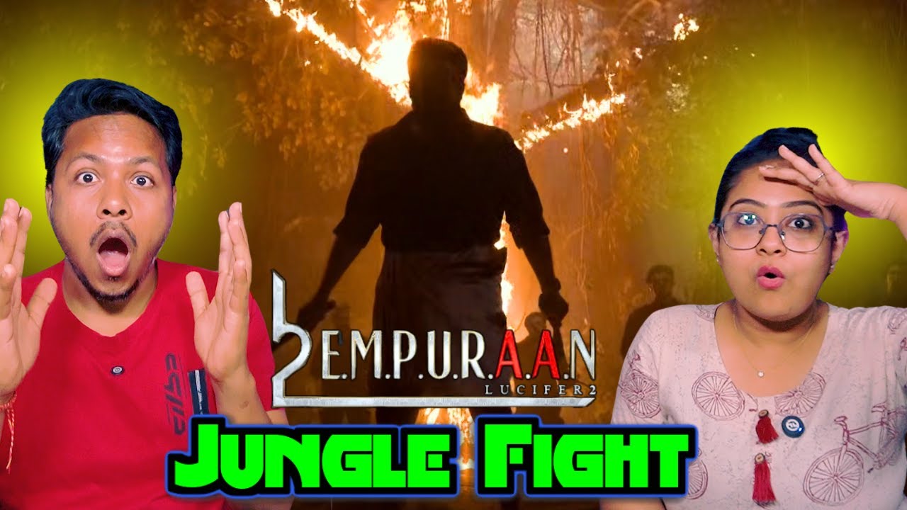 L2 Empuraan Mass Jungle Fight Scene | Full Movie Reaction | part 4
