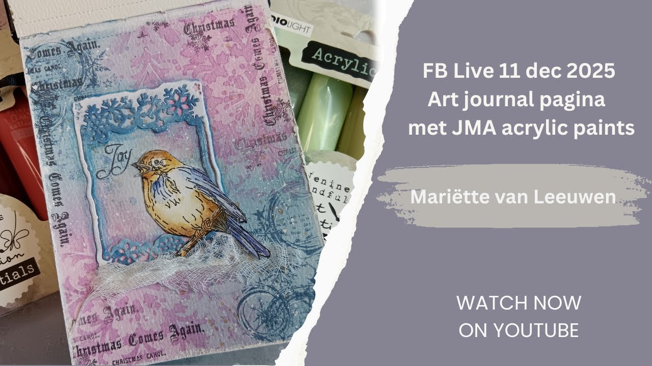 FB Live art journal pagina met de JMA acrylic paints