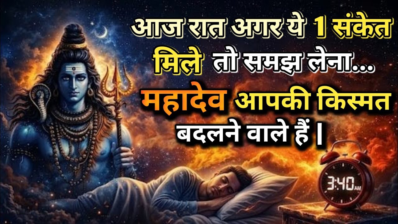 🕉️ आज रात अगर ये संकेत मिले तो समझ लेना|✅ महादेव आपकी किस्मत बदलने वाले हैं|#motivation #mahadev 🚩