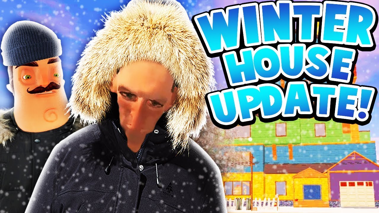 WINTER HOUSE UPDATE WITH HELLO NEIGHBOR'S BROTHER! | Hello Neighbor Mobile Rip off (Angry Neighbor)