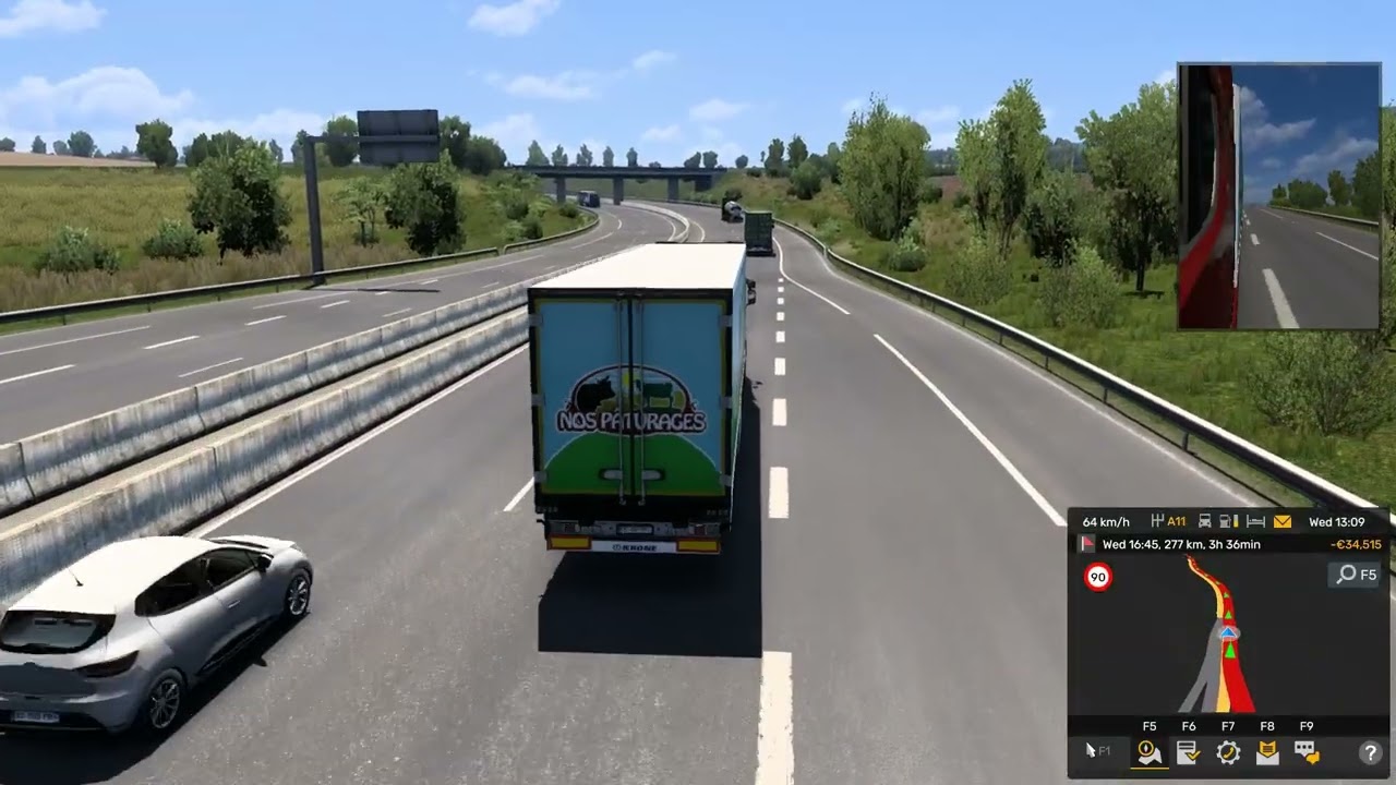 Driving Without GPS in Euro Truck Simulator 2