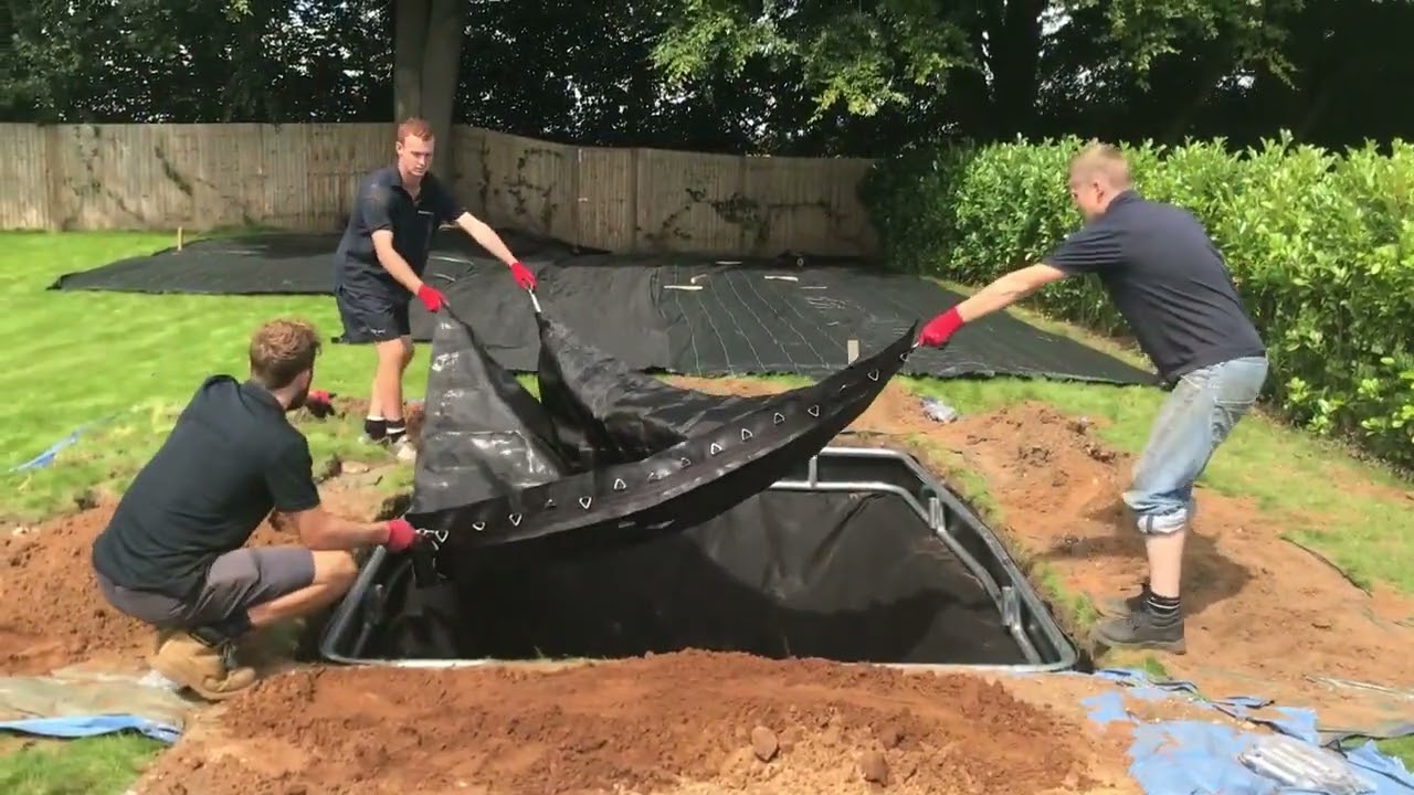 Capital Play® Rectangle in-ground Trampoline Installation
