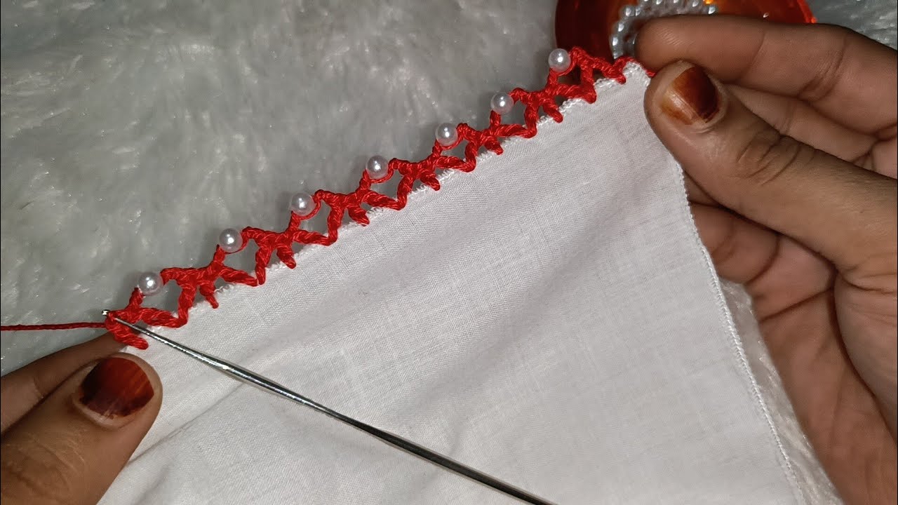 Crochet Beautiful Beads Border Lace | CROCHET BORDER EDGING