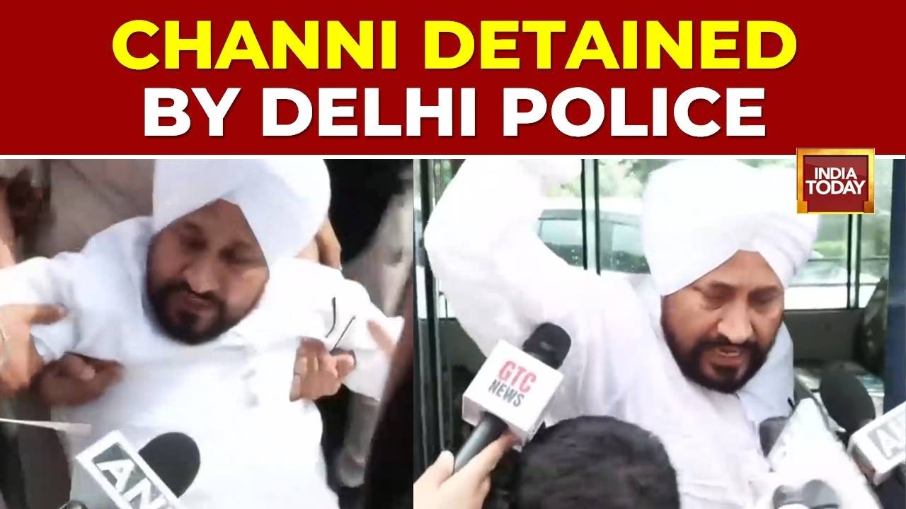 Watch: Congress MP Charanjit Singh Channi Detained by Delhi Police During Protest Near PM Modi's ...