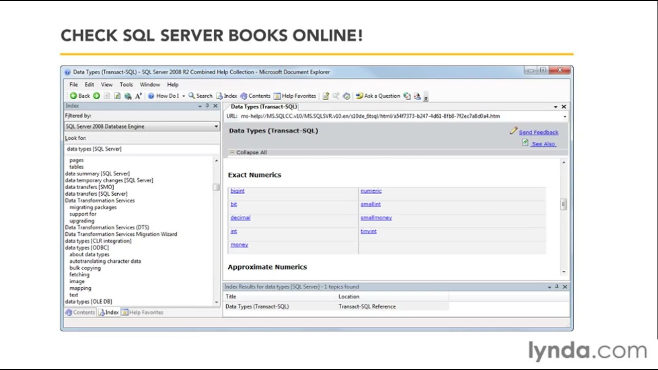 SQL Server Tutorial - Understanding data types