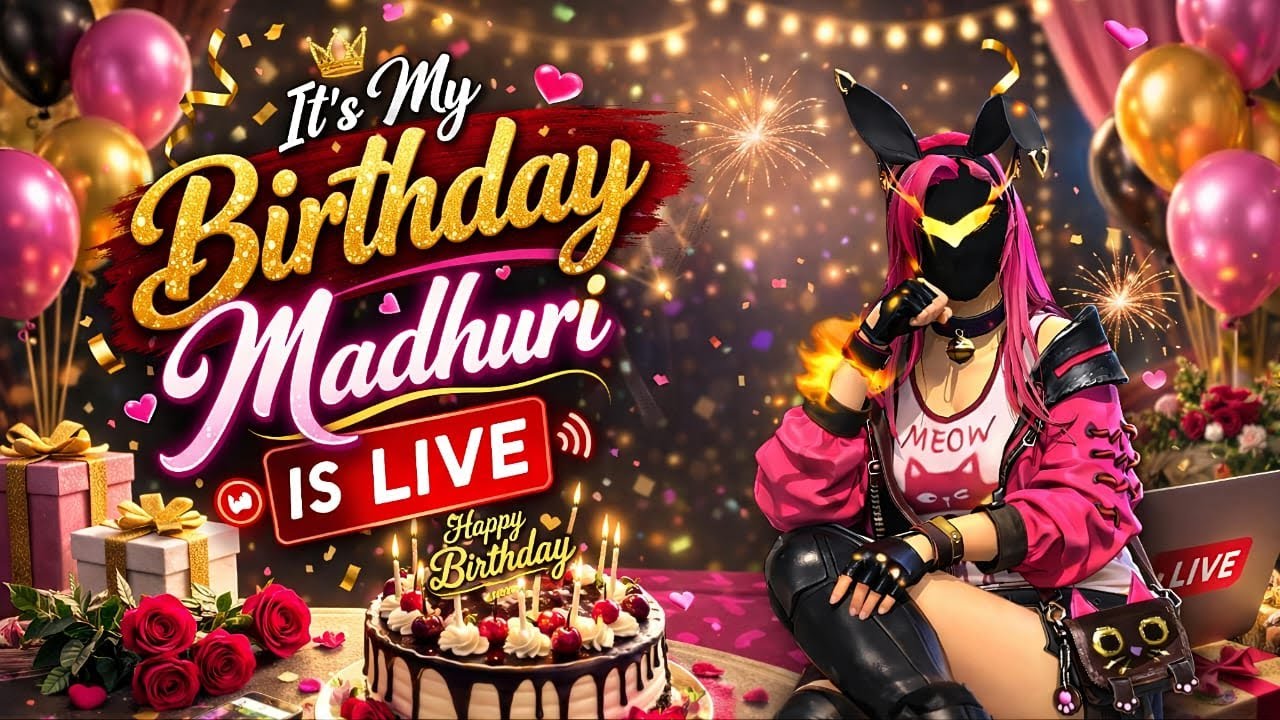 Freefire Live In Telugu -its my bday🎂💞-spl giveaways🥳-telugu girl live Streaming❤️Road to 20❤️