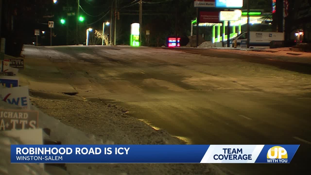 Icy conditions linger in the Piedmont. Crews will focus on downtown roads today