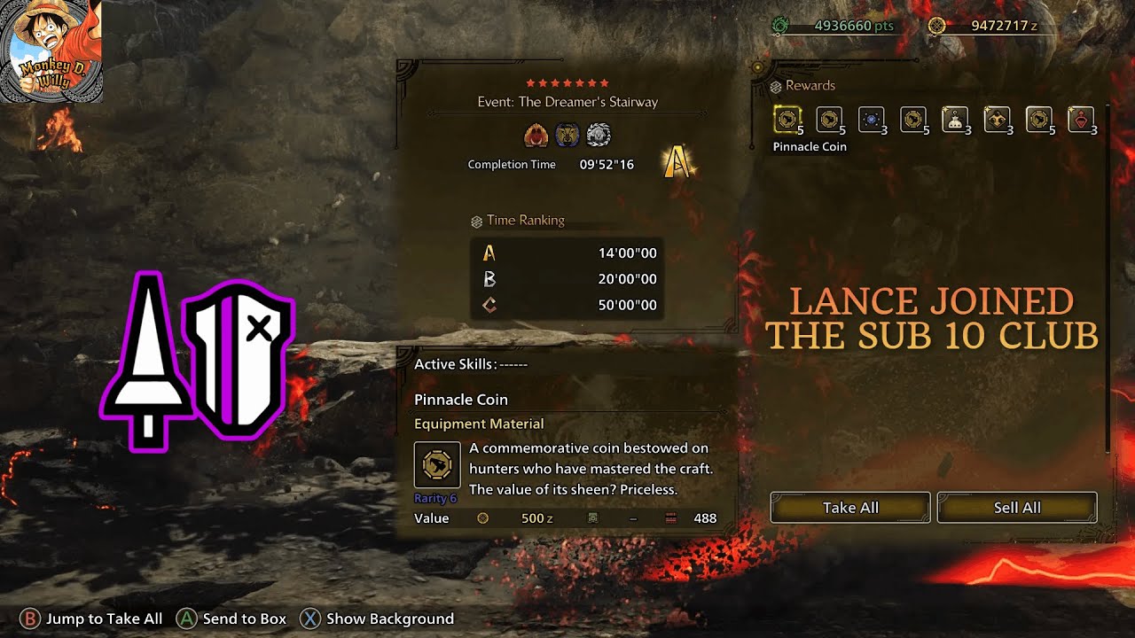 LANCE SOLO CHALLENGE QUEST - EVENT: THE DREAMER'S STAIRWAY - 9'52