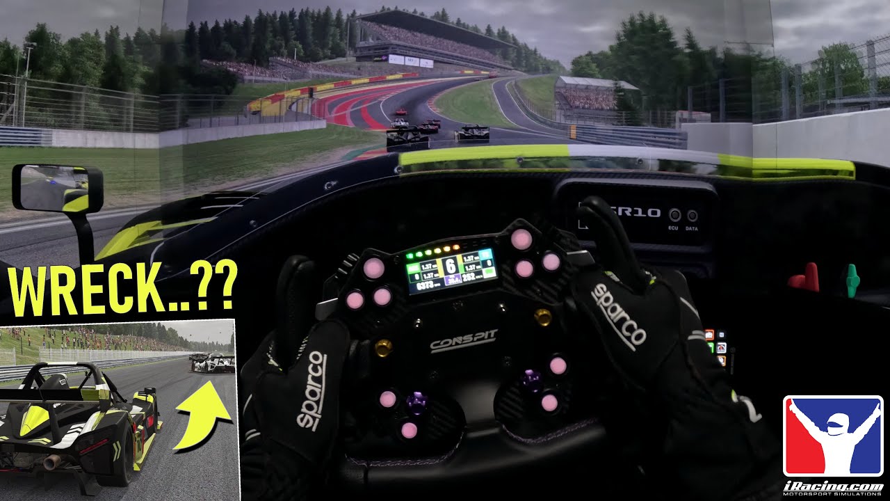 Wreck or no Wreck? iRacing Radical SR10 at Spa [Triple Screen Motion Simulator Onboard]