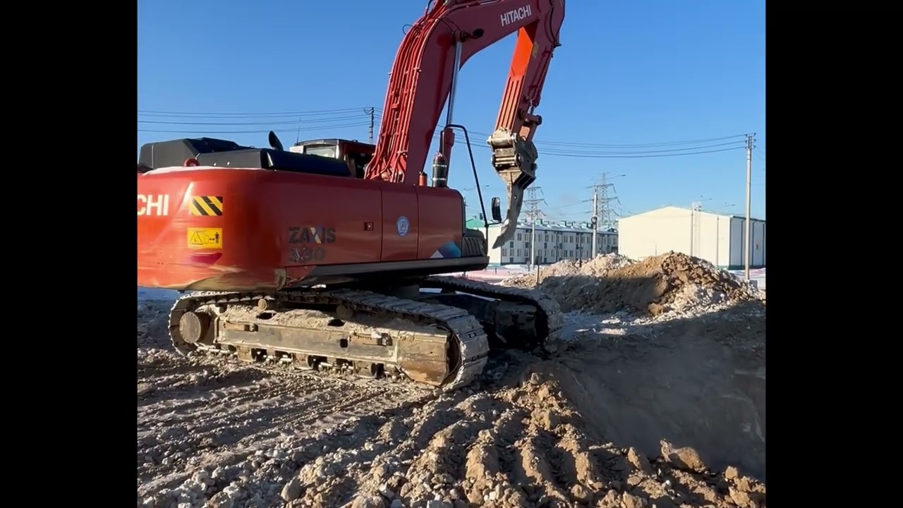 This Hydraulic Breaker Destroys Frozen Ground! #construction #heavyequipment   #hydraulicbreaker 