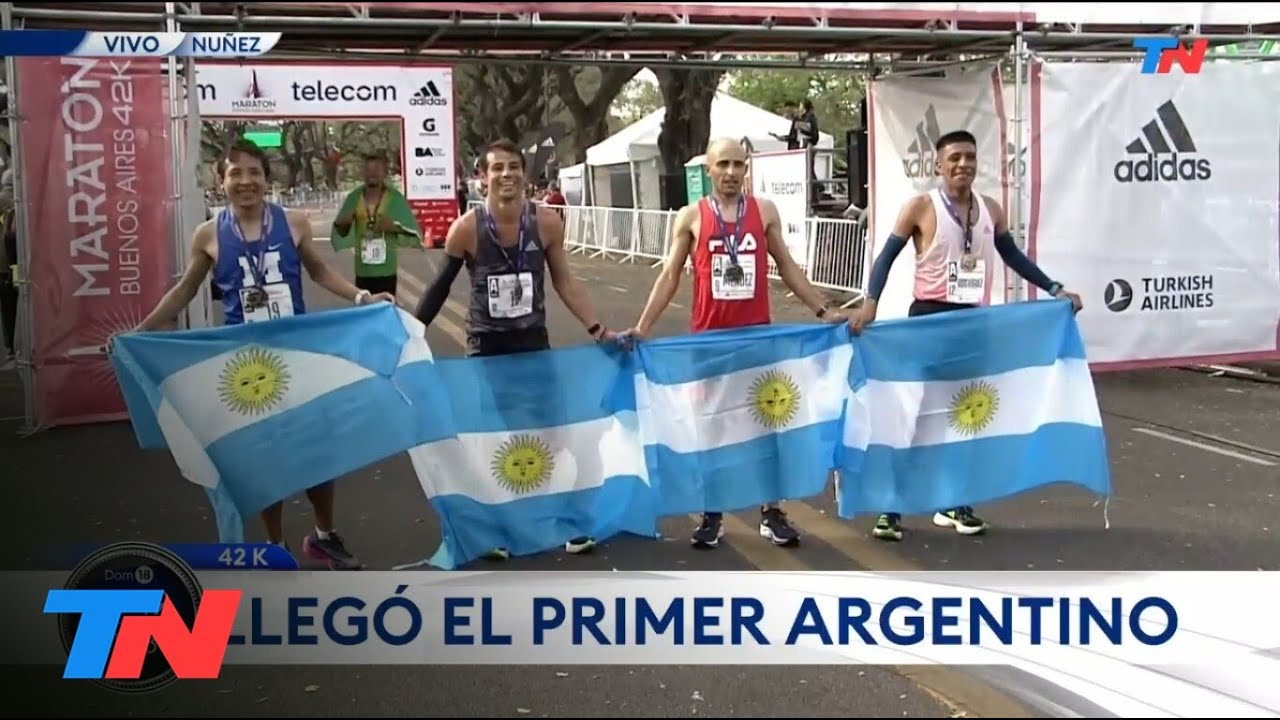 MARATÓN DE BUENOS AIRES I La llegada de Félix Sánchez, primer argentino en terminar la carrera