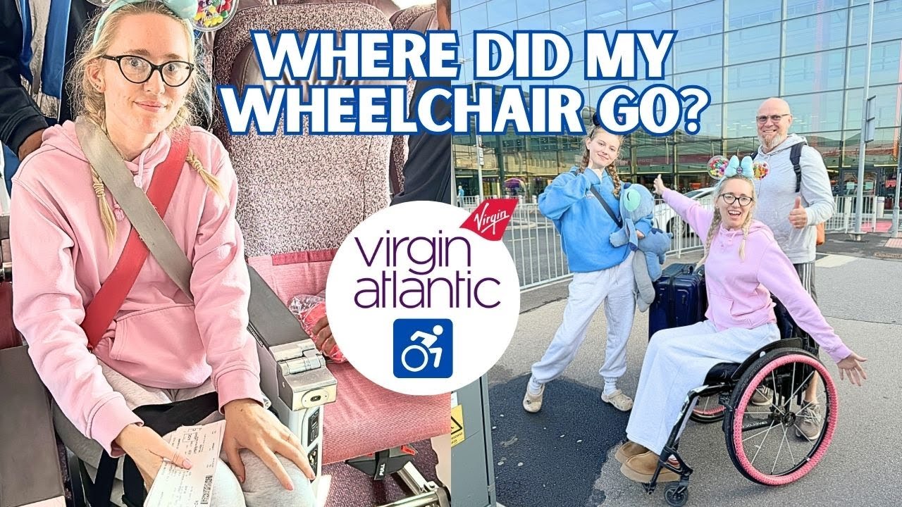 ♿️FLYING AS A WHEELCHAIR USER. Economy Virgin Atlantic. check-in, boarding and toilet review✈️