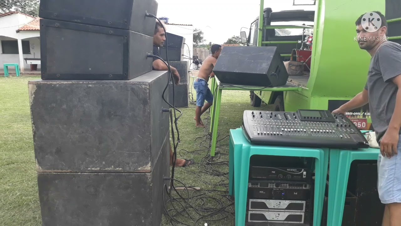 Montagem do som no JN SOCYTI EVENTOS