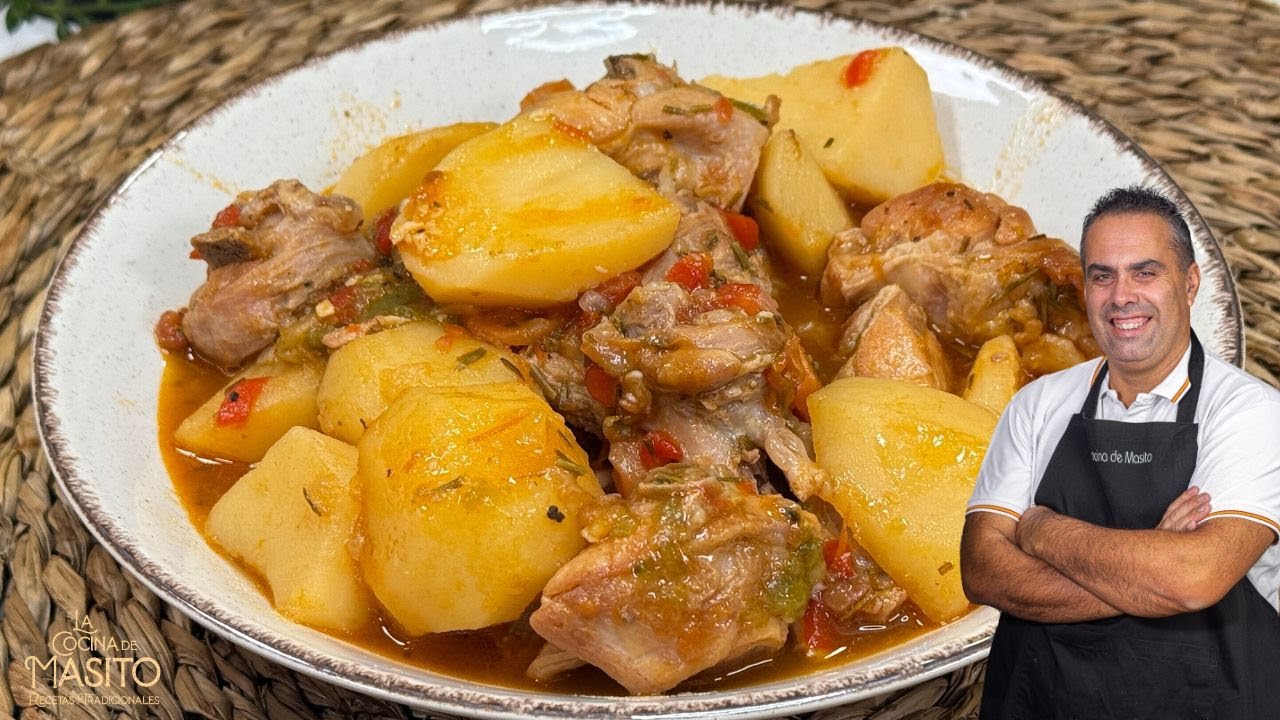 Conejo guisado con patatas