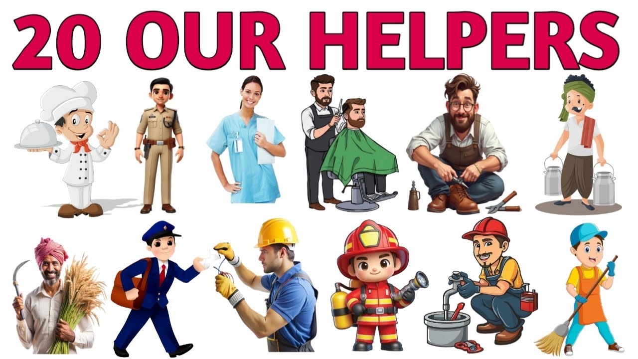 20 Our Helpers Name | Community Helpers Names in English & Hindi | हमारे मददगार लोग