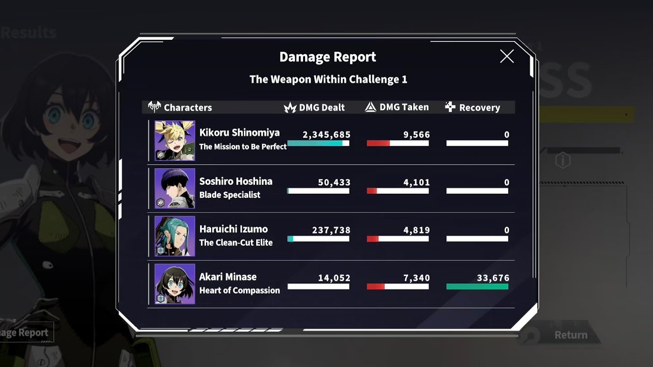 Special Event [The Weapon Within] Clear Challenge 1 with 4⭐ 4 characters