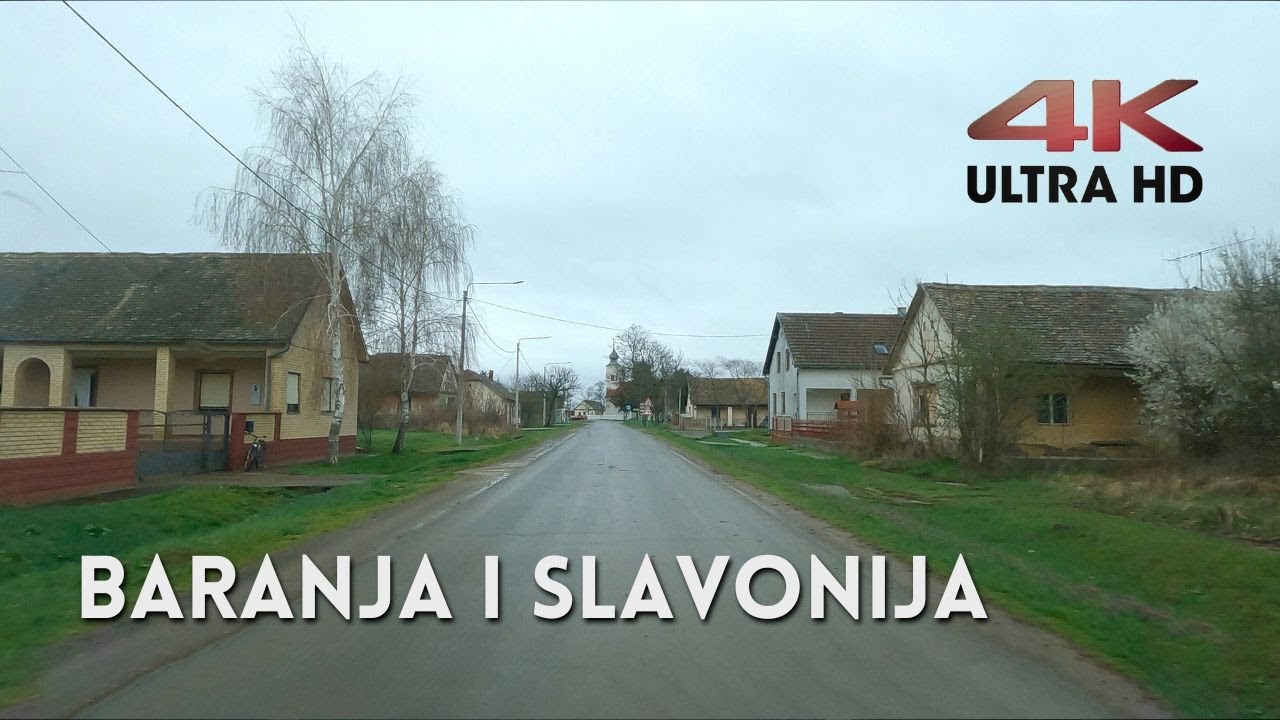 Vožnja kroz Baranju i Slavoniju 4K | Beli Manastir, Karanac, Belišće, Valpovo, Petrijevci
