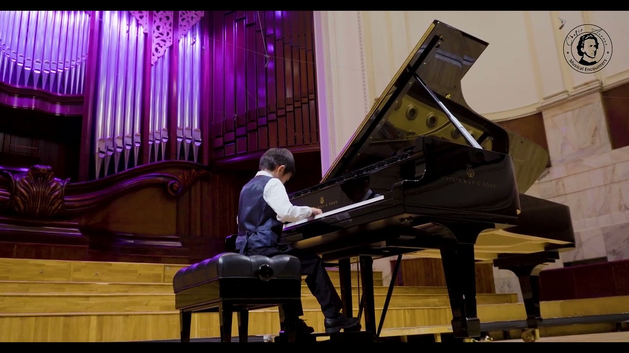 Caden Chan's piano performance at the 2023 Chopin Avenue Piano Competition Winners Concert in Poland