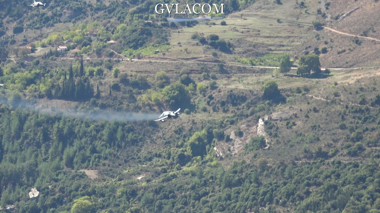 Low Level Flight Hellenic Air Force F-4E Phantoms at Vouraikos Canyon