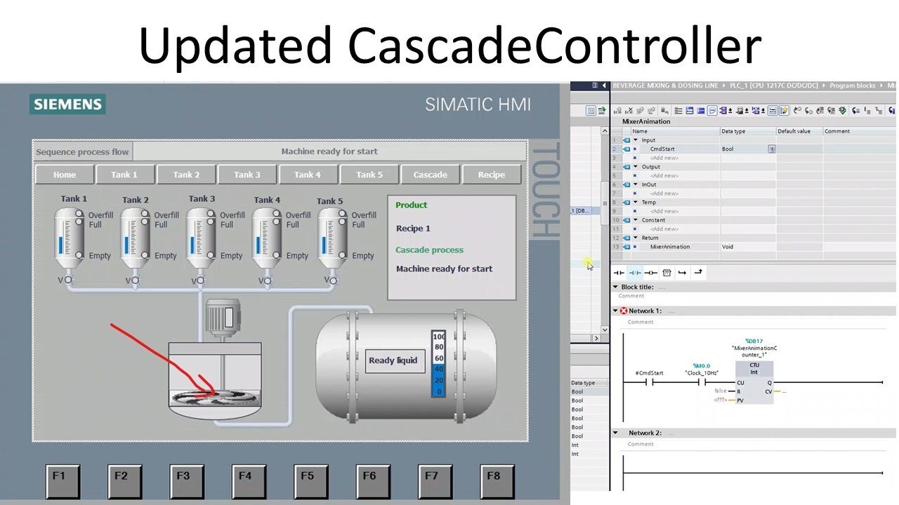 PLC Batch System Final Test in TIA Portal | Mixer Animation & Step 70 Verification (Part 14)