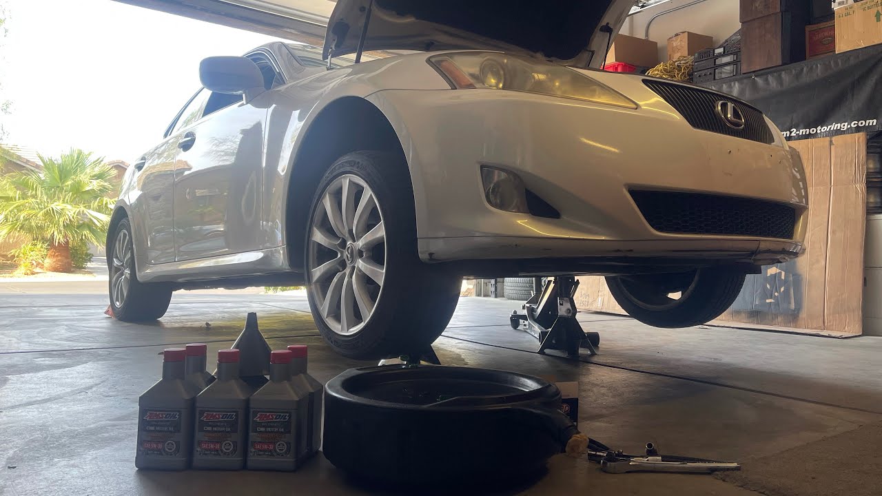 DIY oil change and how to reset the maintenance light on a Lexus IS250