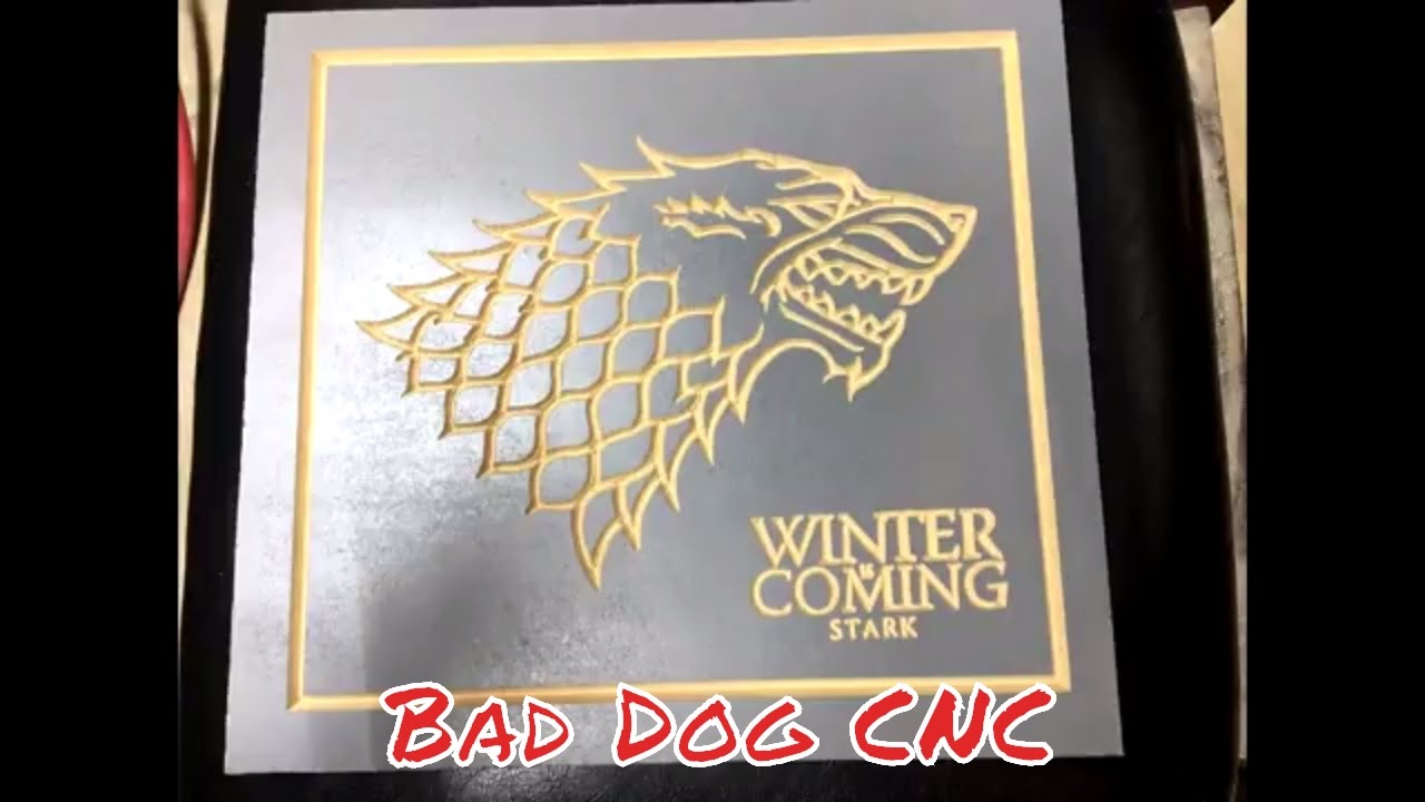 Game of Thrones House Stark sigil CNC carving