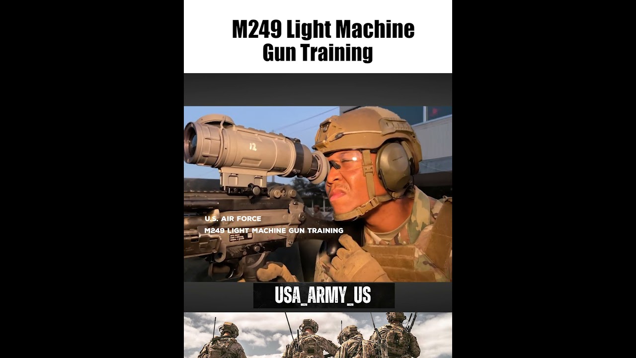 U.S Air-force M249 Light Machine Gun Training #shorts #ytshort #respect #military