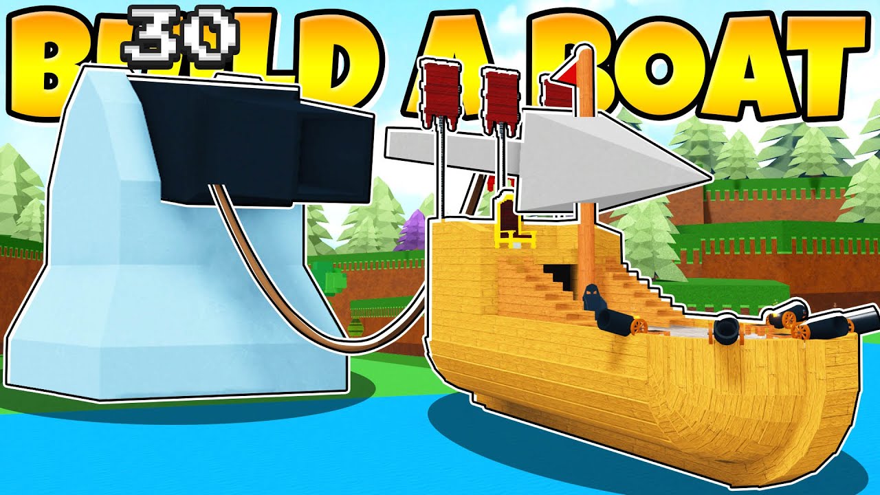 I BUILT A WORKING GIANT HARPOON IN Build a Boat! *Pierce ANYONE*