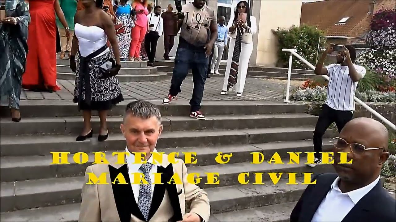 HORTENCE BELEMA  &  DANIEL  MARIAGE CIVIL  A  PERUWELZ  DEGAT