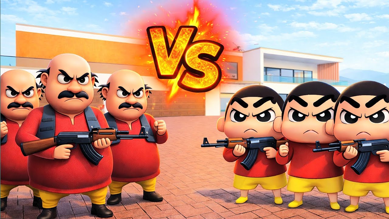 Motu Gang vs Shinchan Gang fight 💥😱 Indian Theft Auto Simulator 🔥😍 Hashmi Gamer 