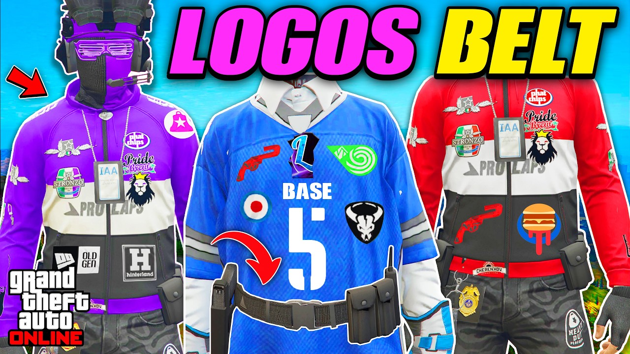 *NEW* How To Merge ANY Belt & Logos On ANY Modded Outfit In GTA 5 Online! (Easy Stickers Magic Slot)