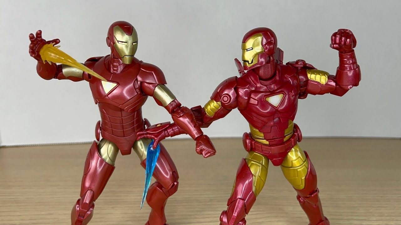Face Off Marvel Legends Iron-Man Extremis vs Model 20 Action Figure Comparative Review