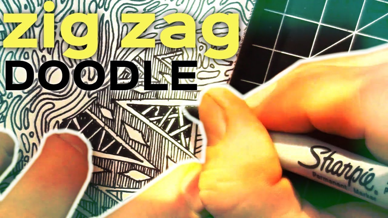 Sharpie Marker Flowing Zig Zag Doodle | JSheetz