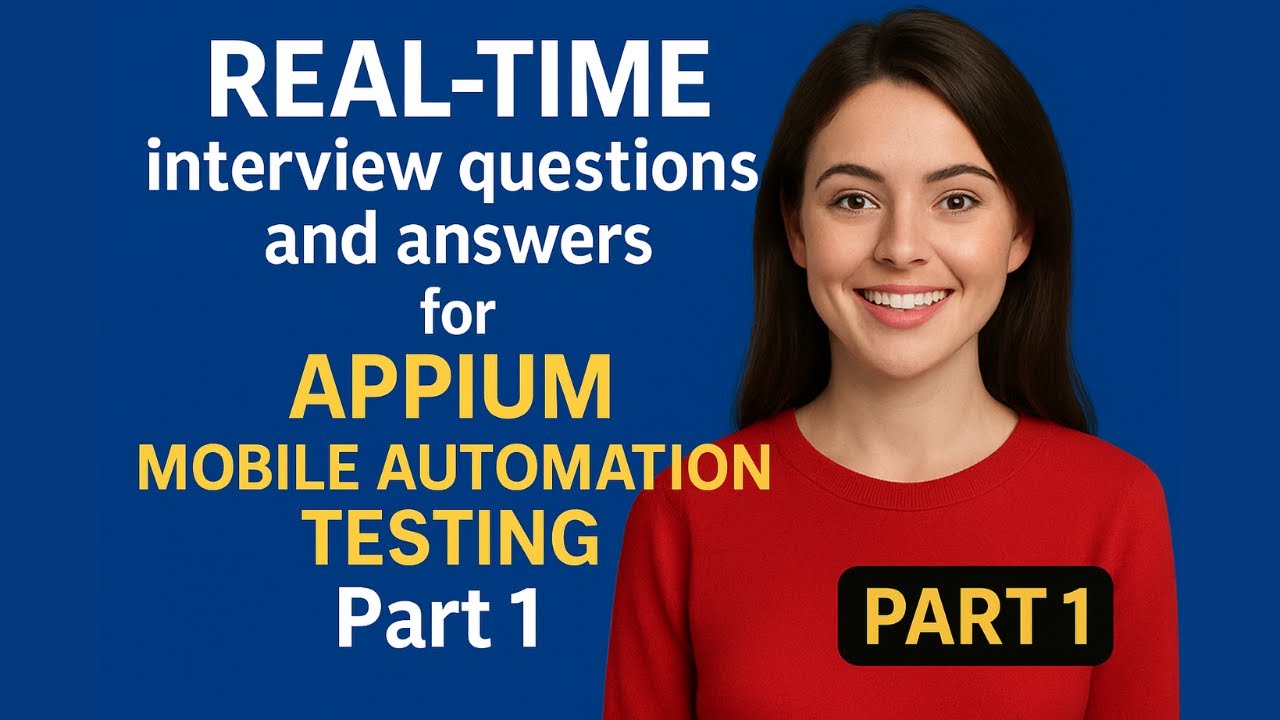 📱 Appium Mobile App Testing Real-time Interview Questions and Answers | Part 1 🔍