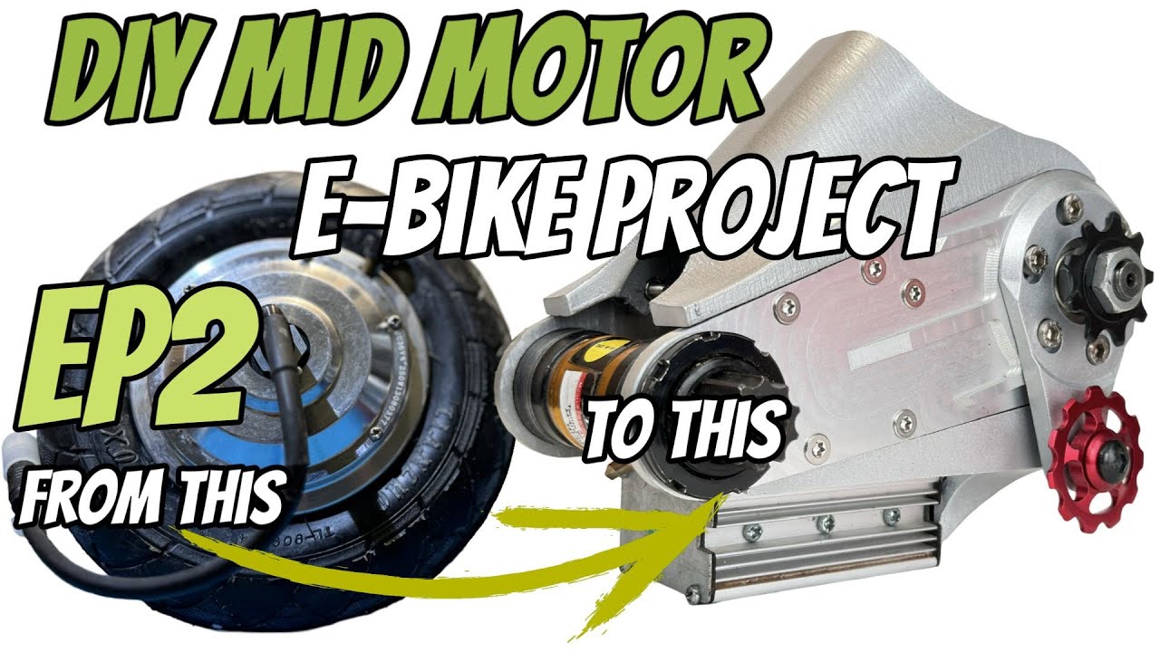 I build an e-bike mid drive motor from a wheel motor hub. #ebike #project EP 2. #diy #custom #3d